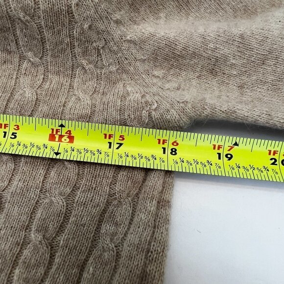 Vintage EVAN PICONE Wool Angora Blend Turtleneck Sweater Beige Size Large - Picture 4 of 7